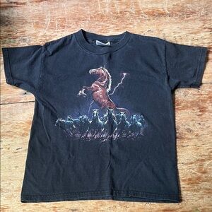 Vintage Horse Graphic Kids T-Shirt
